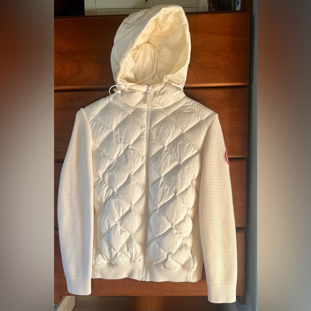 Canada Goose cream/ivory jacket, medium